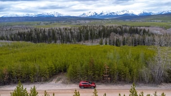 Vehicle on Montana road